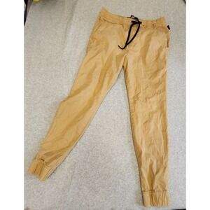 Hollister Advanced Stretch Skinny Jogger Men's Medium Beige Tan Khaki Drawstring